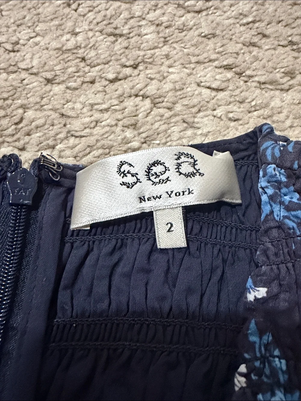 Sea New York Multi Tilly Smocked Tiered Midi Dress - Size 2 EUC!
